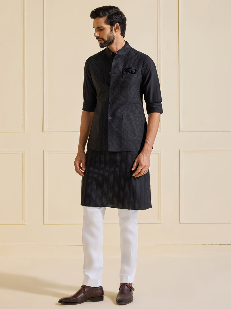 OBSIDIAN CELESTE: THE REFINED OPULENT WAISTCOAT