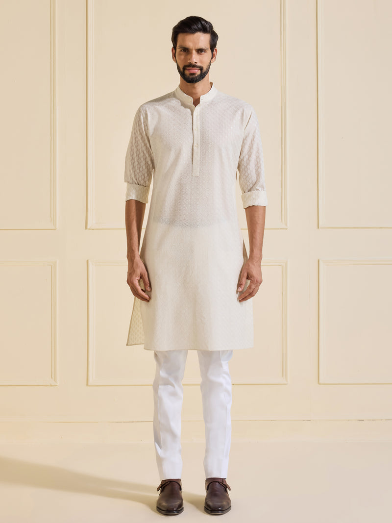 THE IMPERIAL OFF-WHITE KURTA