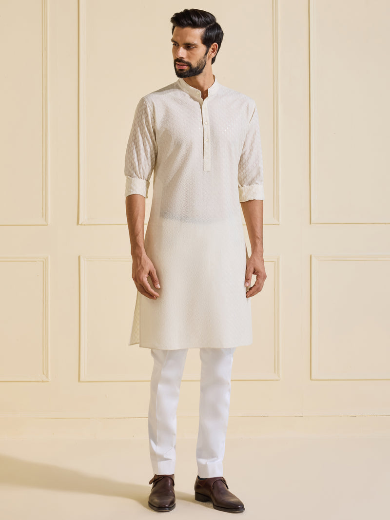 THE IMPERIAL OFF-WHITE KURTA