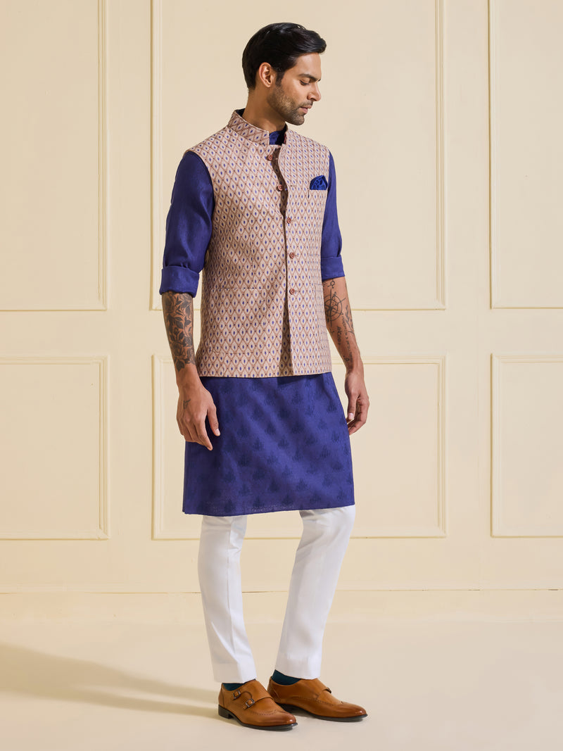 THE BESPOKE SHAHI TEXTURED WAISTCOAT