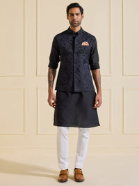 EBONY ENCHANTMENT: SARTORIAL ORNATE WAISTCOAT