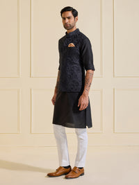 EBONY ENCHANTMENT: SARTORIAL ORNATE WAISTCOAT