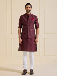 MAROON SILVER MIRAGE: LUXE WAISTCOAT