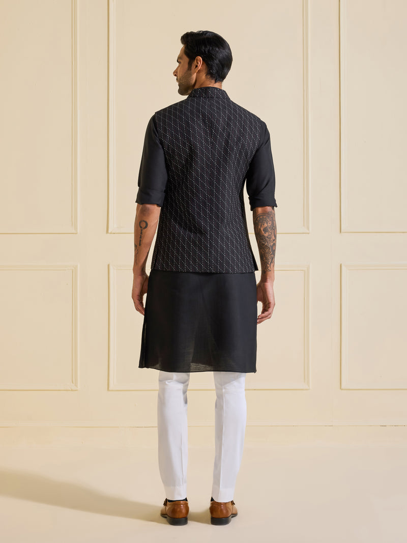 THE CELESTIAL GLEAM RAVEN WAISTCOAT