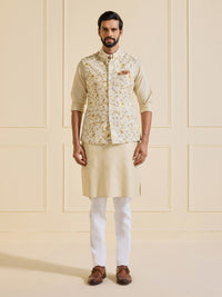 THE RADIANT FLORAISON IVORY WAISTCOAT