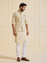 THE RADIANT FLORAISON IVORY WAISTCOAT