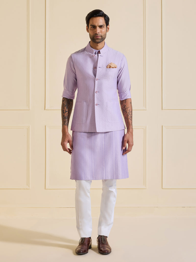 THE BESPOKE LAVENDER ECLAT WAISTCOAT