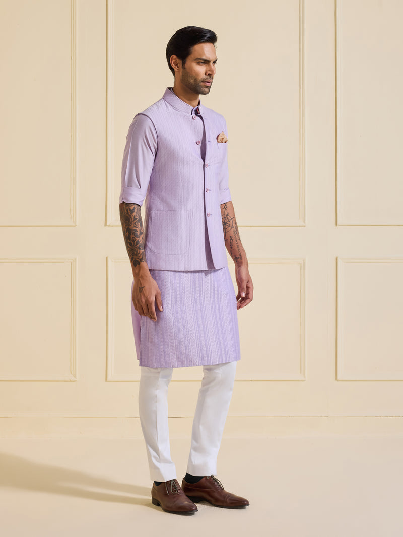 THE BESPOKE LAVENDER ECLAT WAISTCOAT