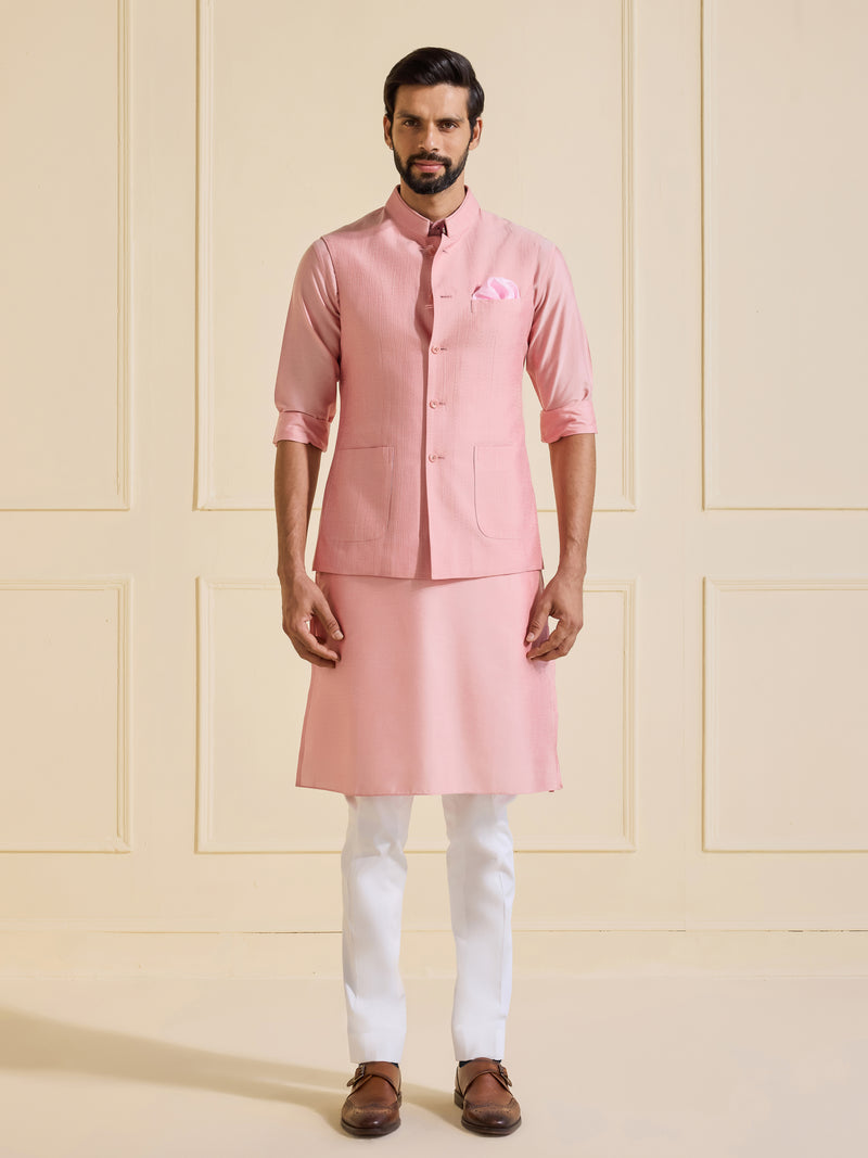 CHANDNI BLUSH: THE BESPOKE WAISTCOAT IN ETHNIC ELEGANCE