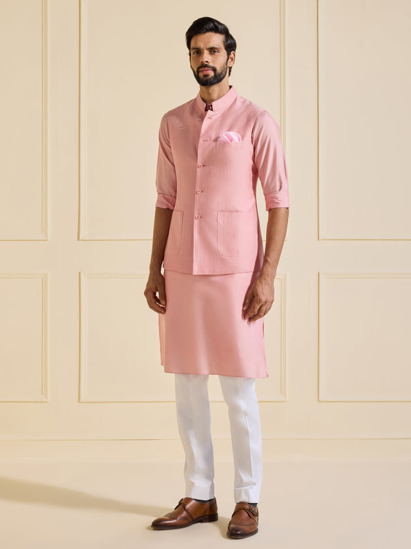 CHANDNI BLUSH: THE BESPOKE WAISTCOAT IN ETHNIC ELEGANCE
