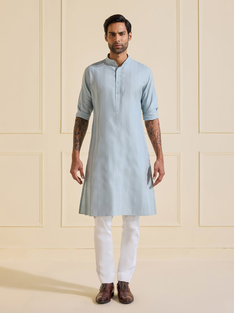 THE GLACIAL ICE BLUE KURTA