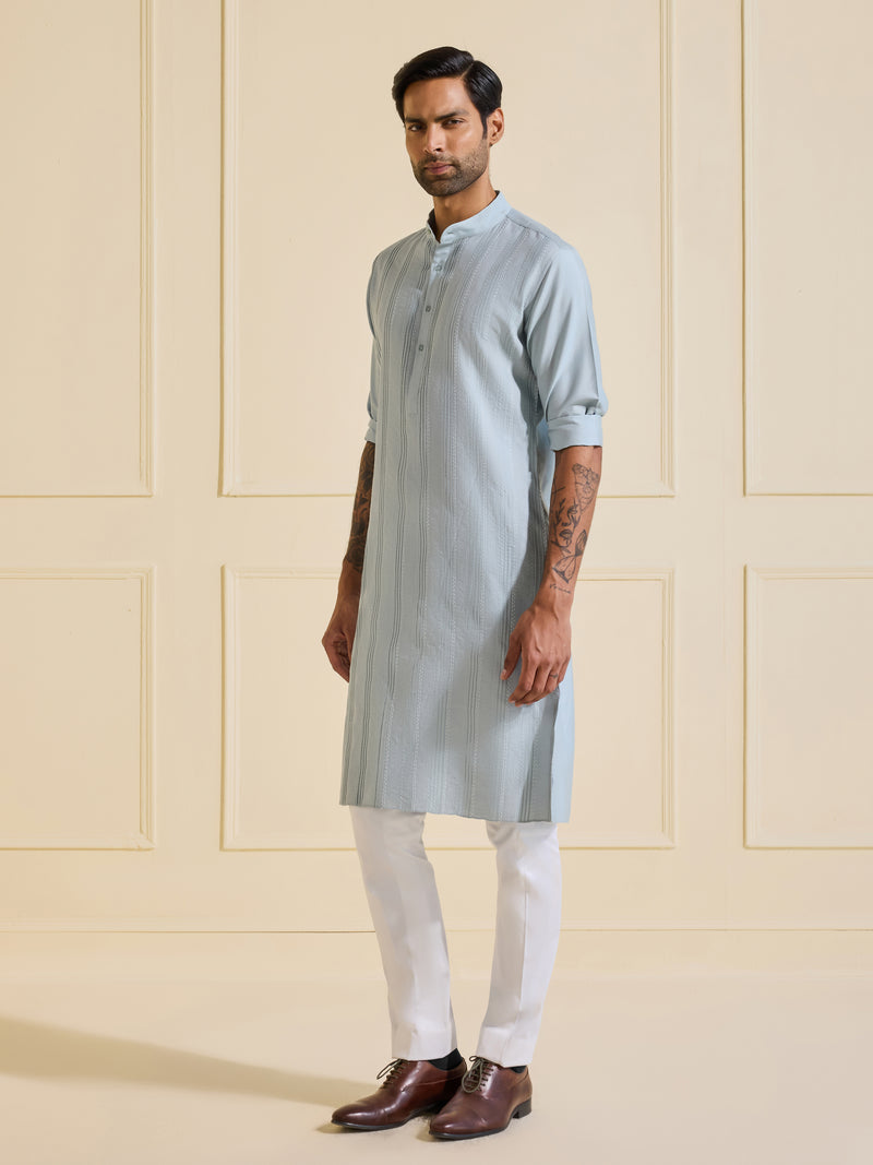 THE GLACIAL ICE BLUE KURTA
