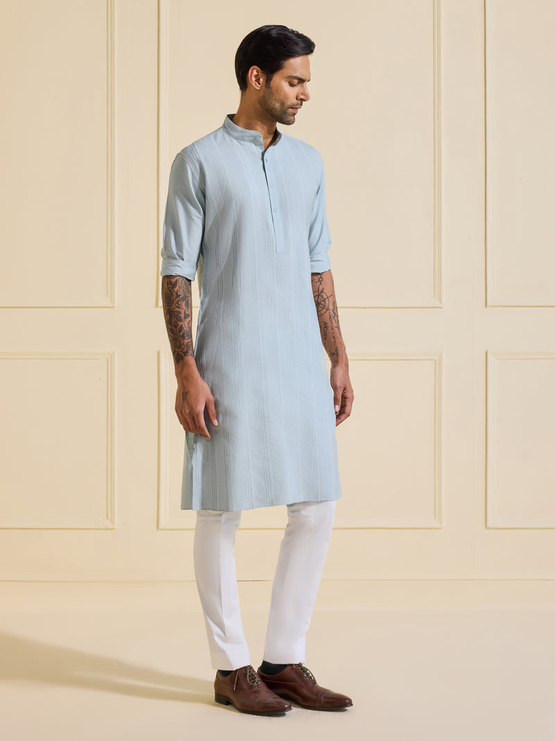 THE GLACIAL ICE BLUE KURTA