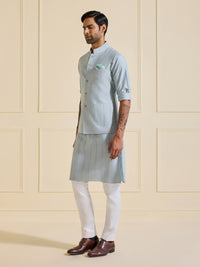 GLACIAL ESSENCE: THE CLASSIC ICE BLUE WAISTCOAT