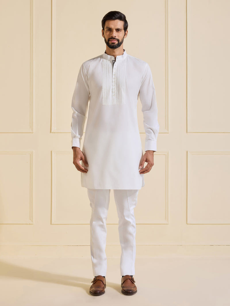 THE PRISTINE ELEGANCE WHITE KURTA