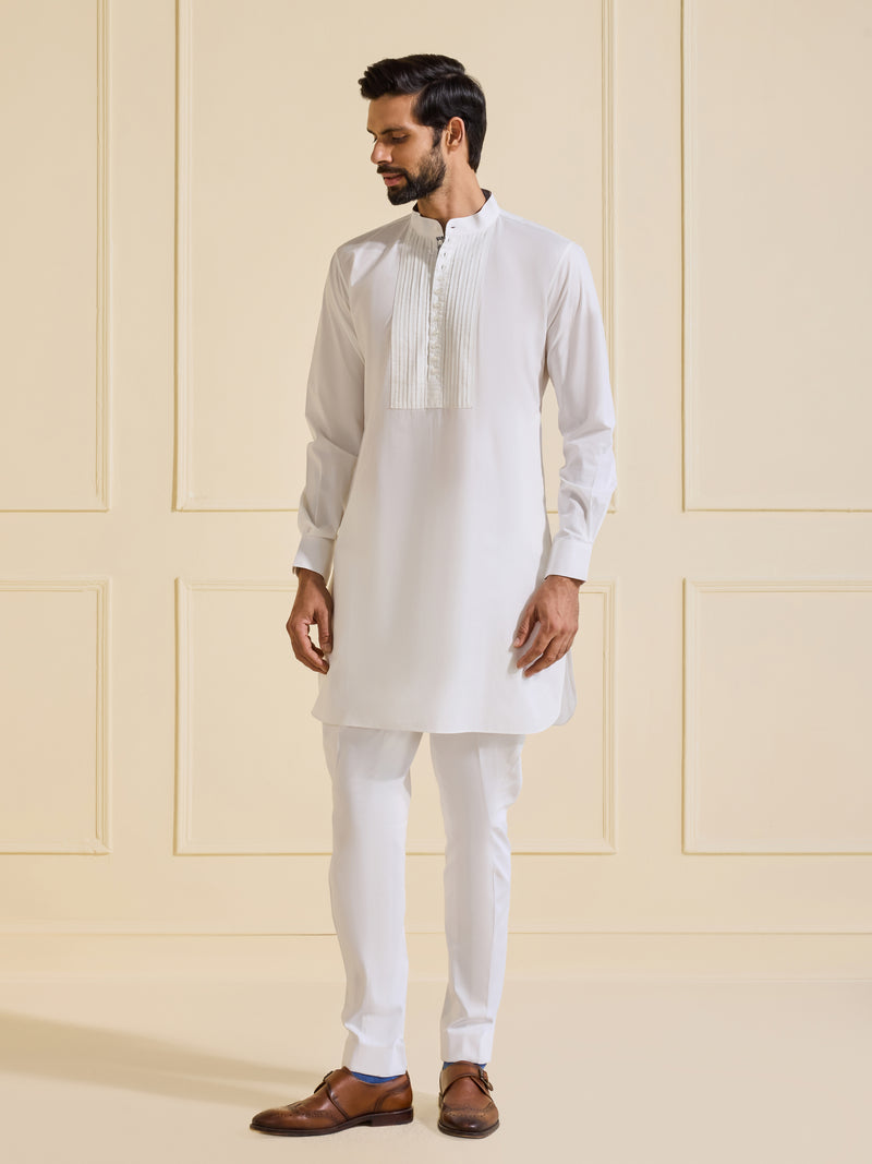 THE PRISTINE ELEGANCE WHITE KURTA