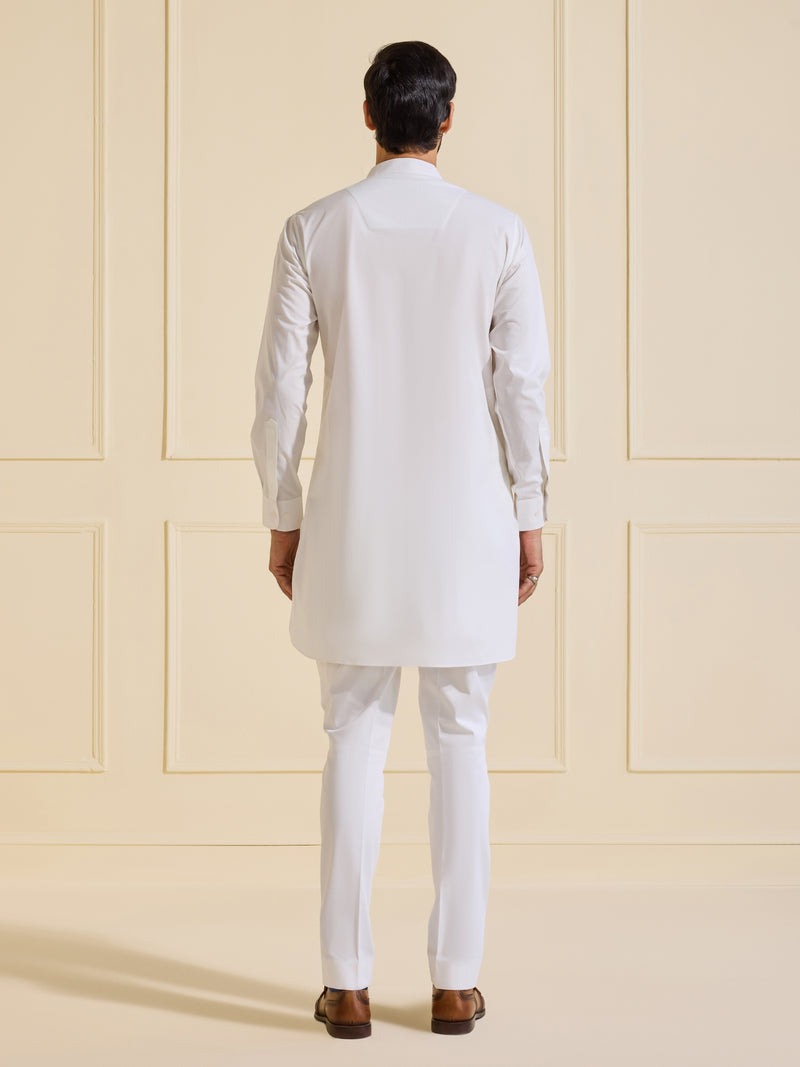 THE PRISTINE ELEGANCE WHITE KURTA