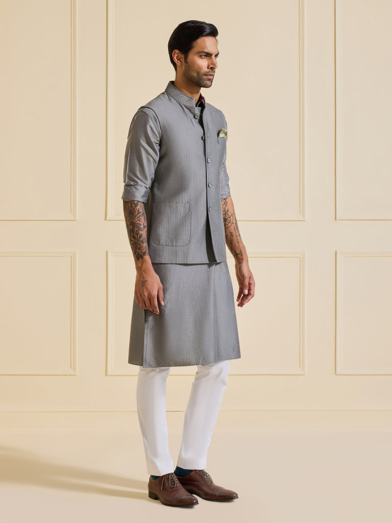 THE RAVISHING MOONLIT SHINE SILVER WAISTCOAT