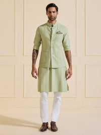 THE VERDANT ELEGANCE: TIMELESS CHARM WAISTCOAT