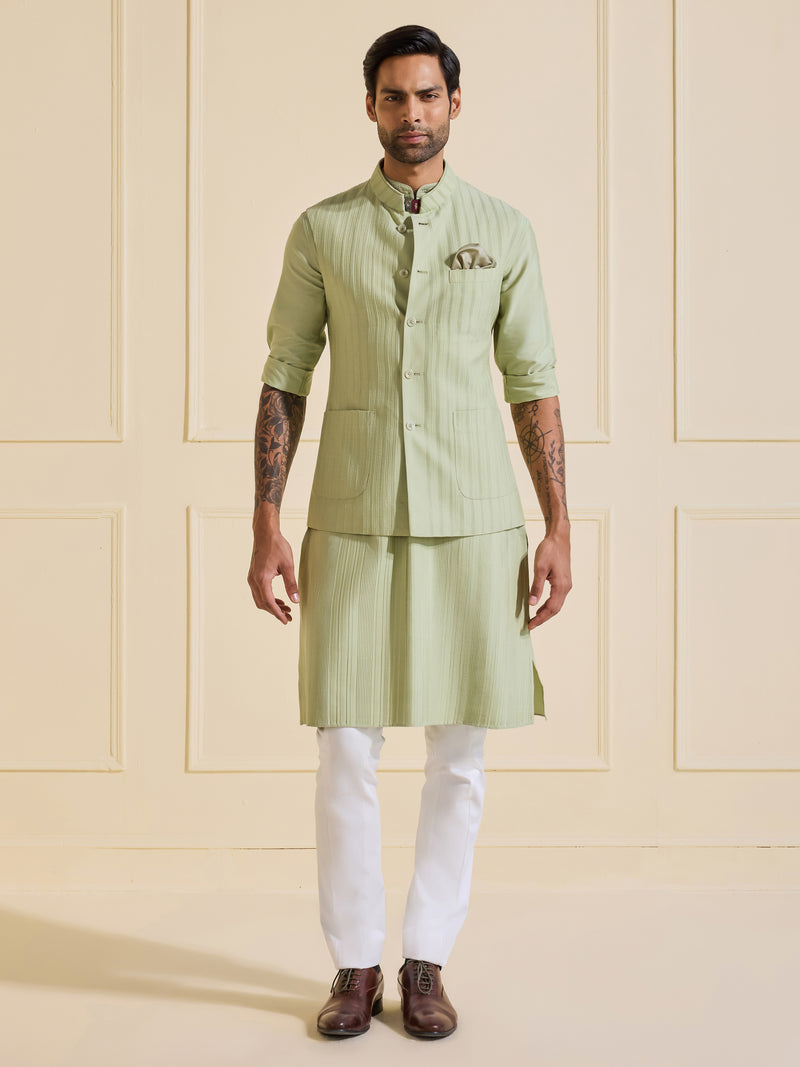 THE VERDANT ELEGANCE: TIMELESS CHARM WAISTCOAT