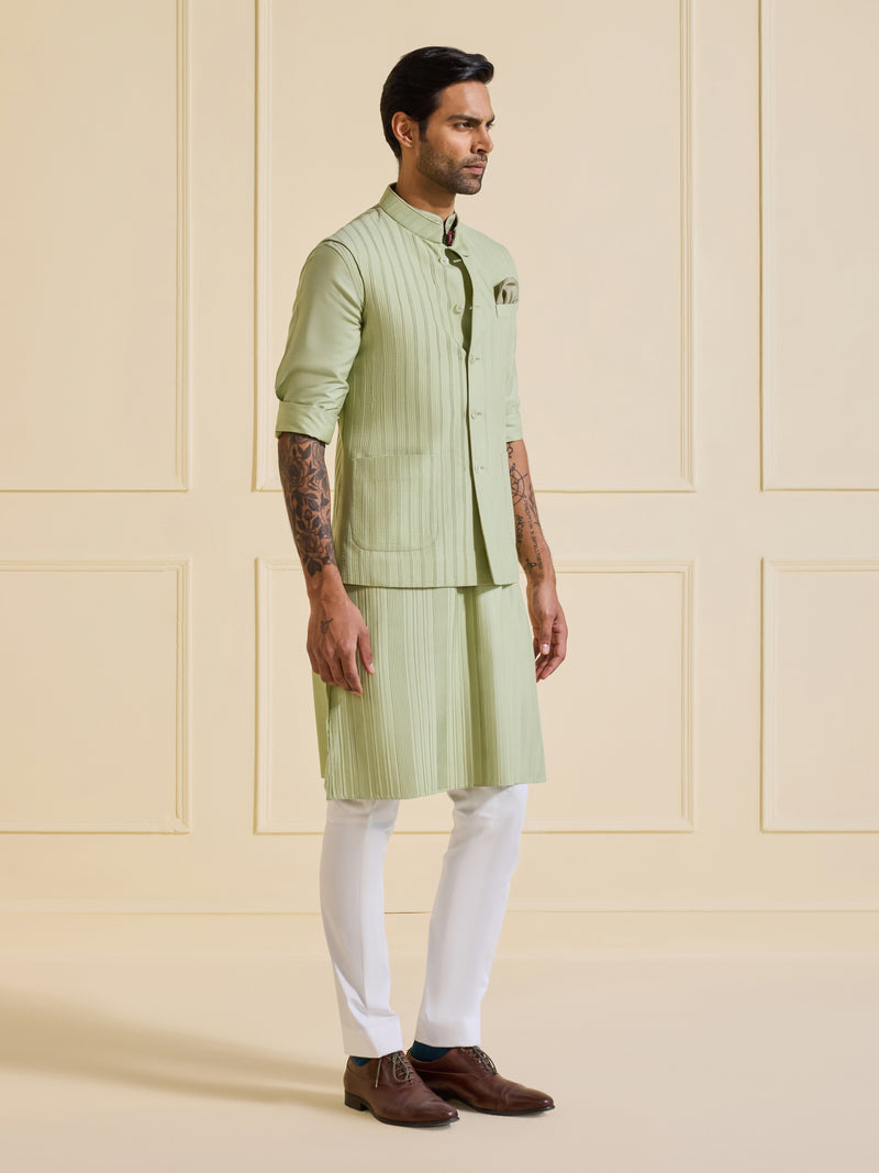 THE VERDANT ELEGANCE: TIMELESS CHARM WAISTCOAT