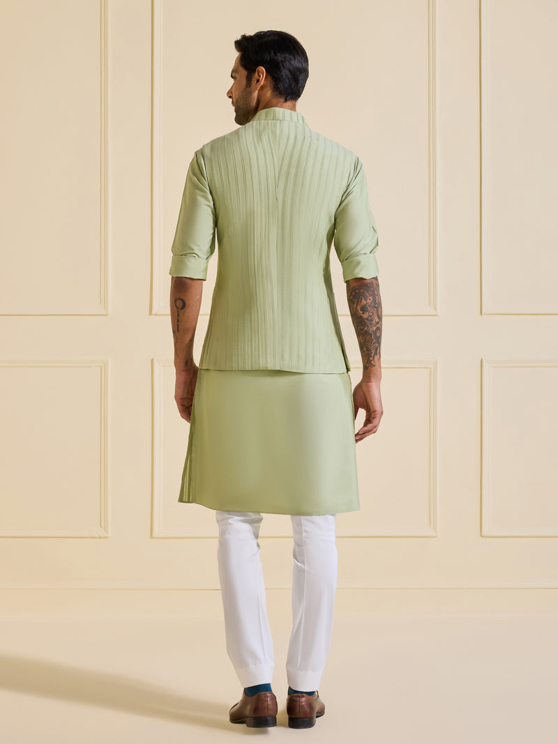 THE VERDANT ELEGANCE: TIMELESS CHARM WAISTCOAT