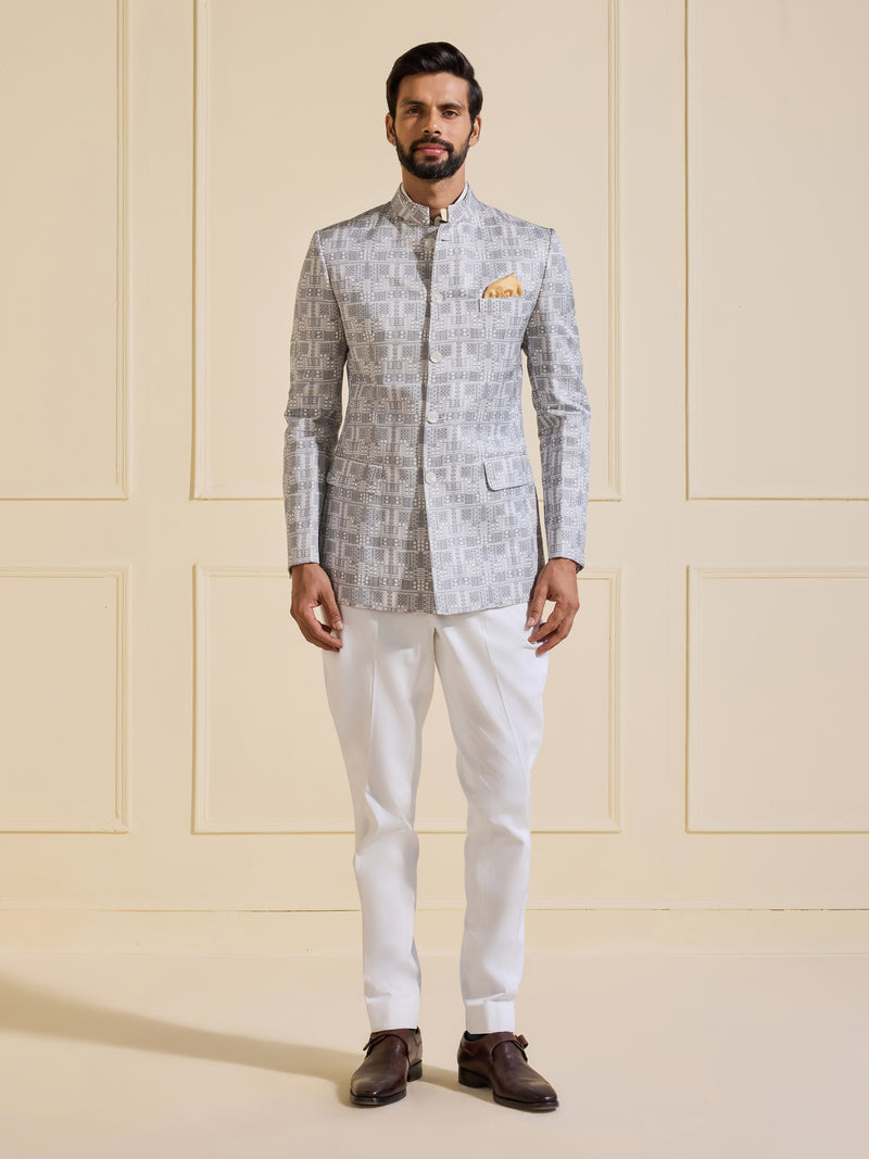 THE OPALESCENT PEARL BANDHGALA JACKET
