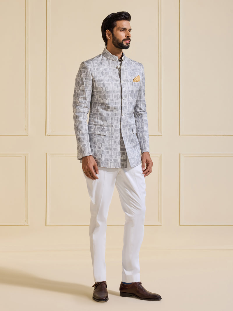 THE OPALESCENT PEARL BANDHGALA JACKET