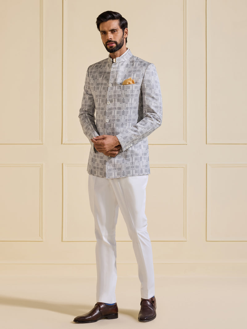 THE OPALESCENT PEARL BANDHGALA JACKET