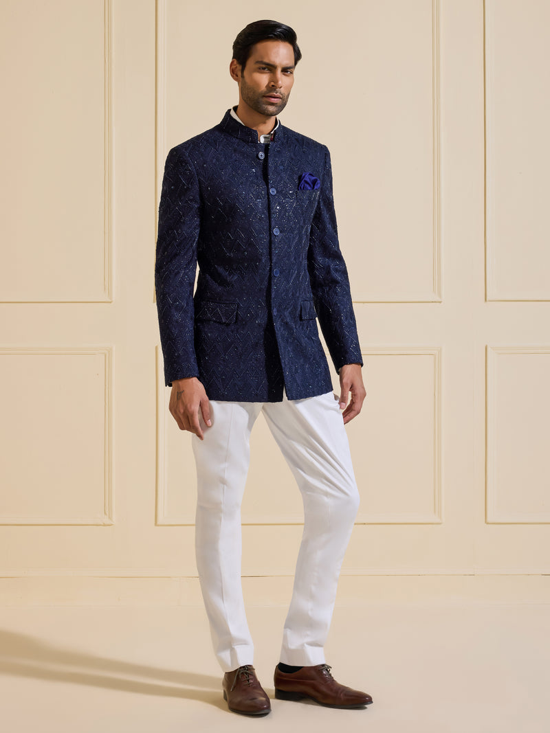 THE REGAL SPLENDOUR: GLAMOROUS BANDHGALA JACKET