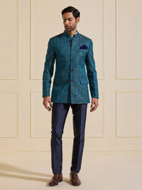 THE NEELABH TEXTURED BANDHGALA JACKET OF CLASSIC SOPHISTICATION