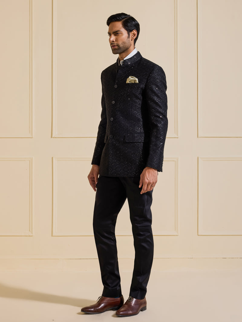 THE NIGHTFALL OPULENCE: EMBELLISHED BANDHGALA JACKET