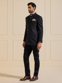 THE ECLIPSE ROYALE BLACK BANDHGALA JACKET