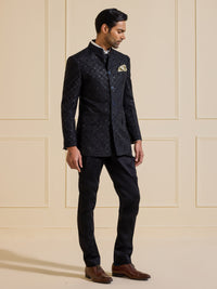 THE ECLIPSE ROYALE BLACK BANDHGALA JACKET