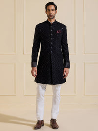 THE MIDNIGHT ENCHANTMENT: EMBELLISHED BLACK ACHKAN