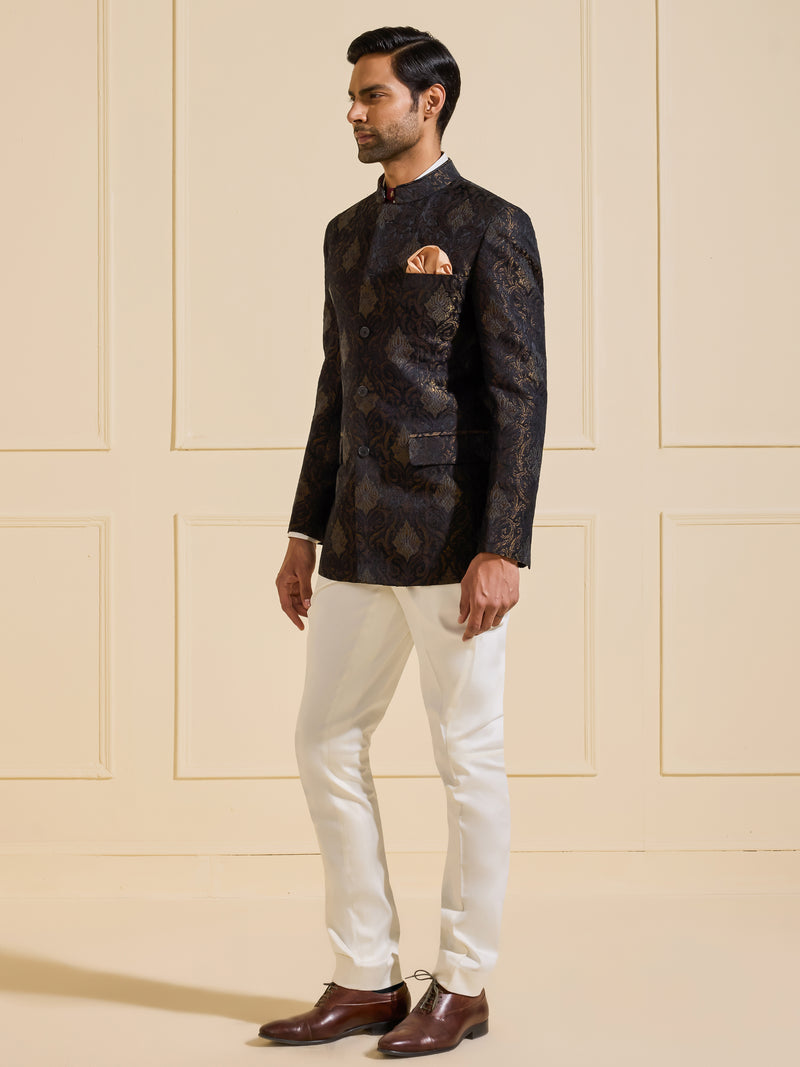 THE ORNATE GOLDEN GRANDIOSE BANDHGALA JACKET