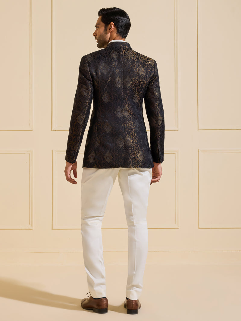 THE ORNATE GOLDEN GRANDIOSE BANDHGALA JACKET