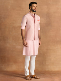 PINK SEQUIN DETAIL WAISTCOAT