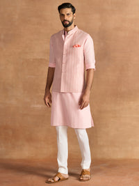 PINK SEQUIN DETAIL WAISTCOAT