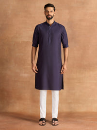 NAVY CONTOUR KURTA