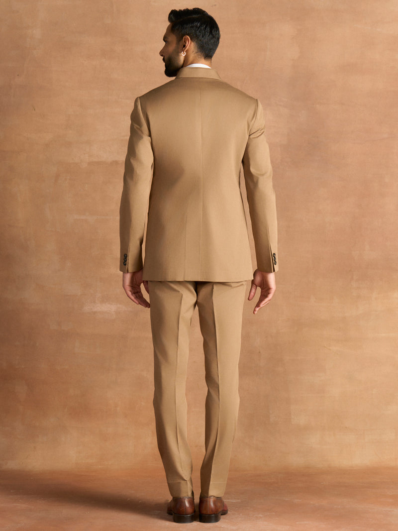 CLASSSIC KHAKI BANDHGALA SUIT
