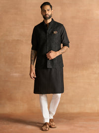 EMBELLISHED BLACK WAISTCOAT