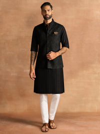 EMBELLISHED BLACK WAISTCOAT