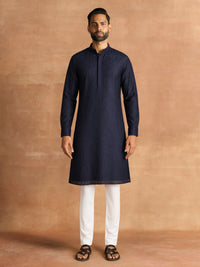 EMBROIDERED SILK KURTA