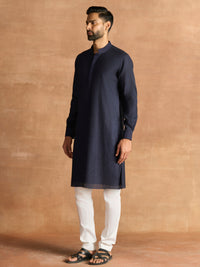 EMBROIDERED SILK KURTA