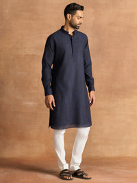 EMBROIDERED SILK KURTA