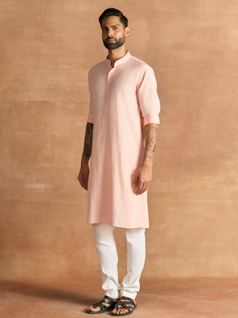 PEACH TRACE KURTA