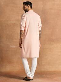 PEACH TRACE KURTA
