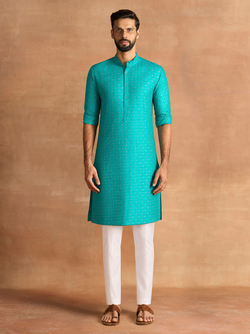 TURQUOISE FESTIVE KURTA