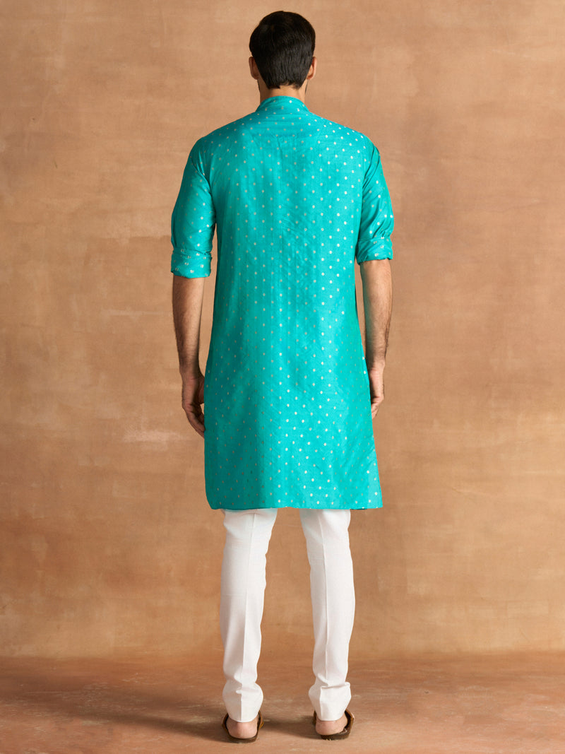 TURQUOISE FESTIVE KURTA